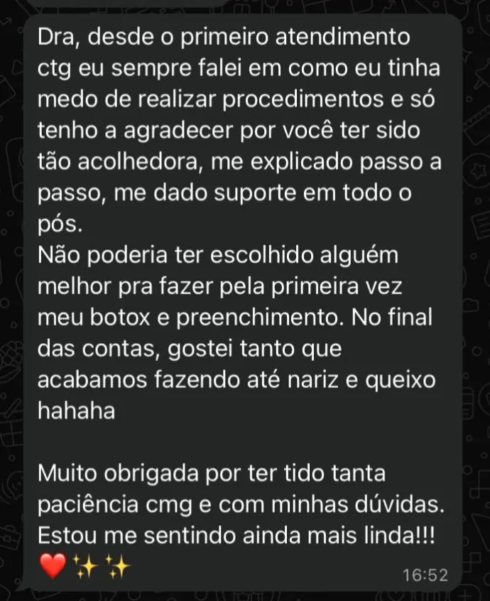 Depoimento de paciente